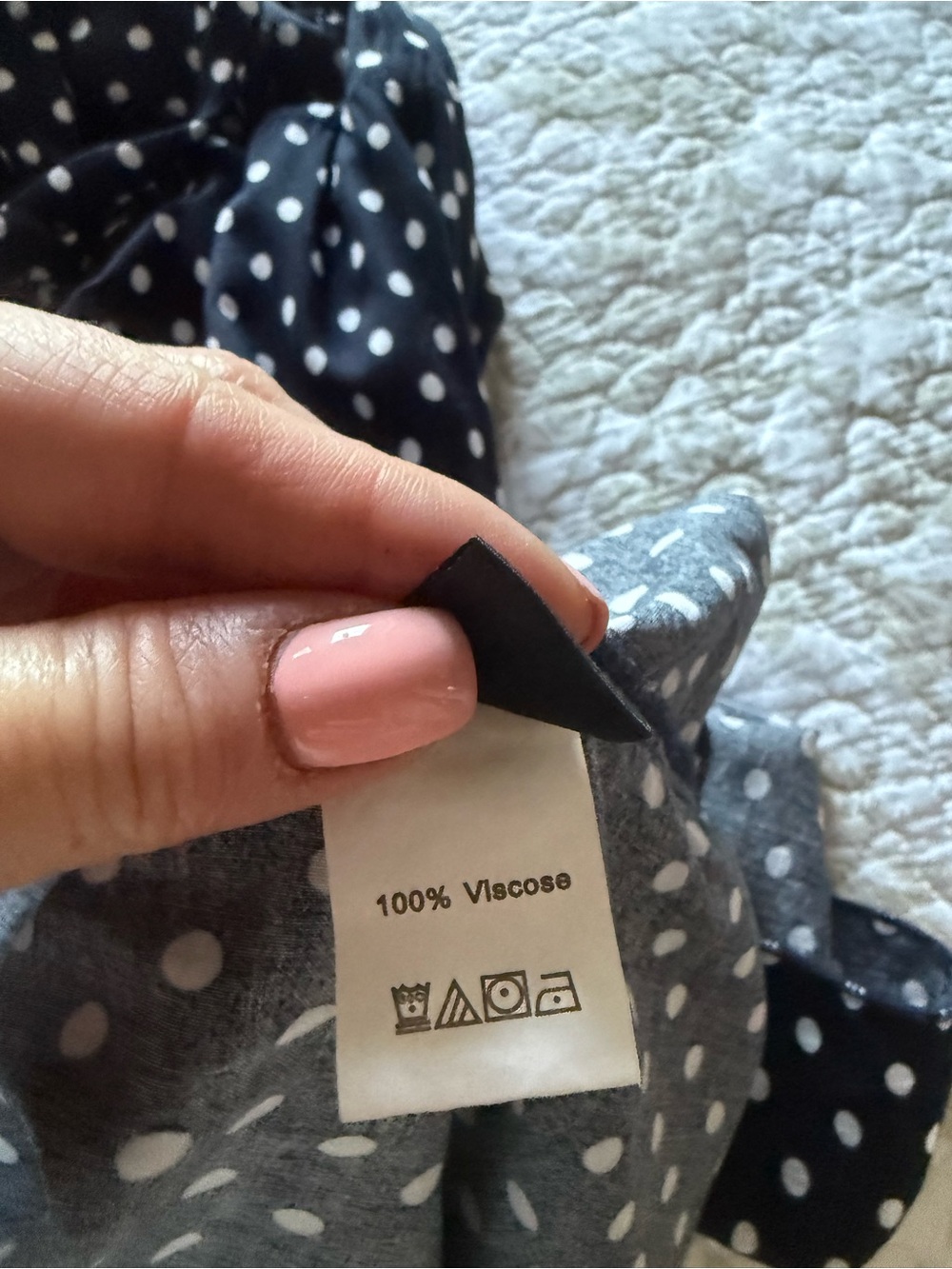 SHEIN Navy White Polka Dot One-Shoulder Maxi Dress - Picture 3 of 5